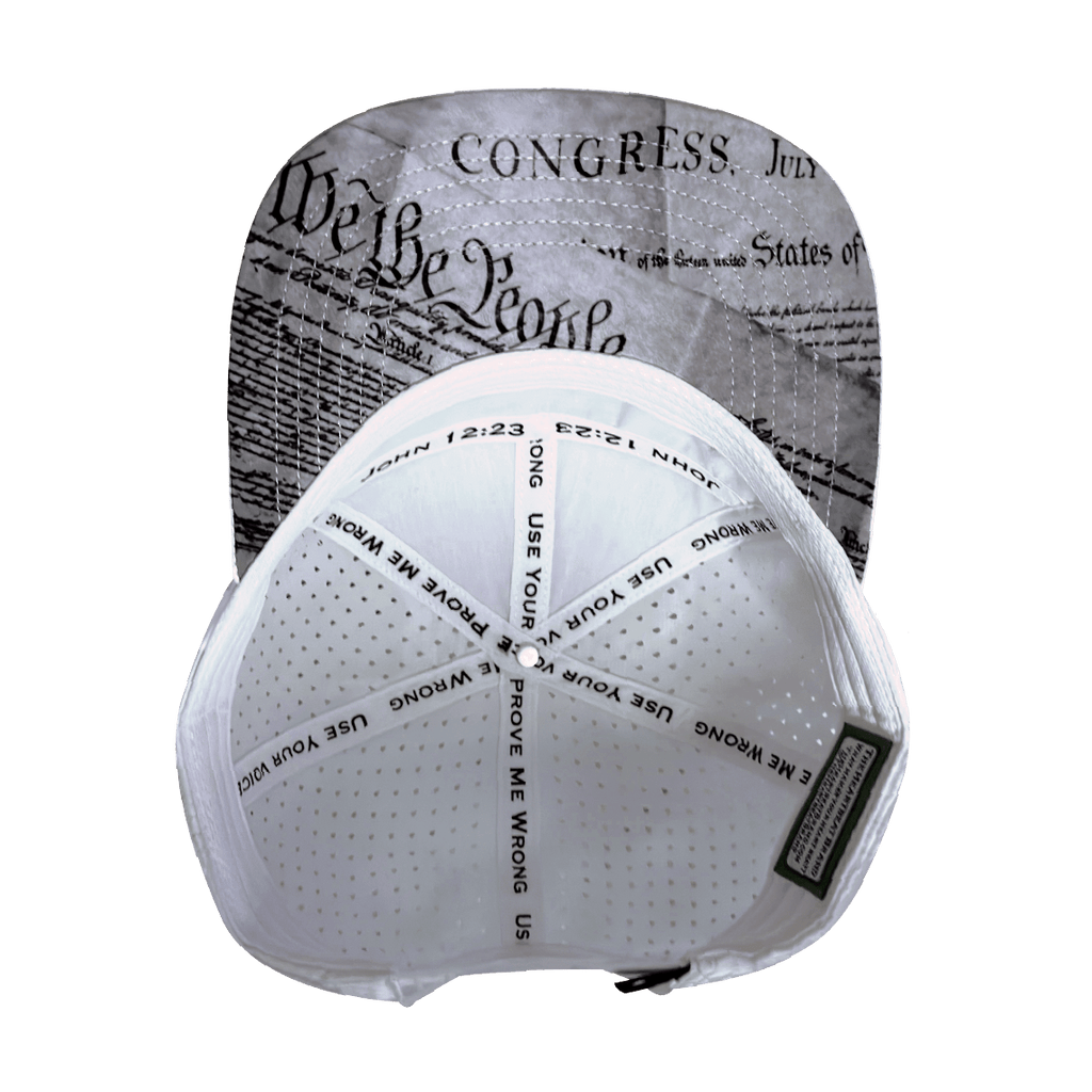 FREEDOM Hat - White Camo - Flat Bill - Laser Mesh